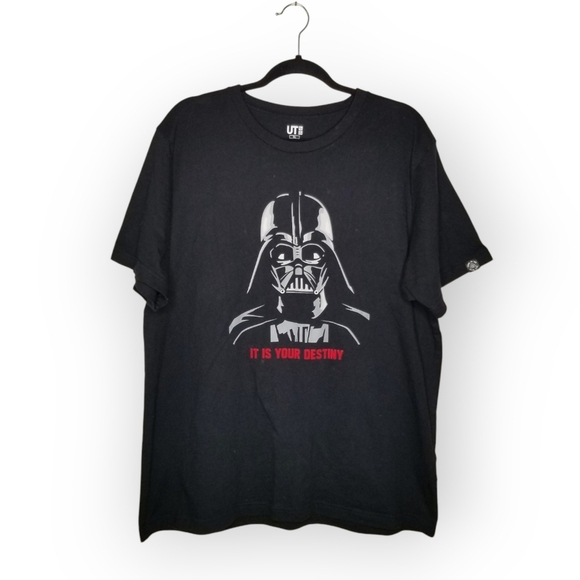 Uniqlo x Star Wars Darth Vader Dark Side black tee shirt XL - Picture 1 of 4